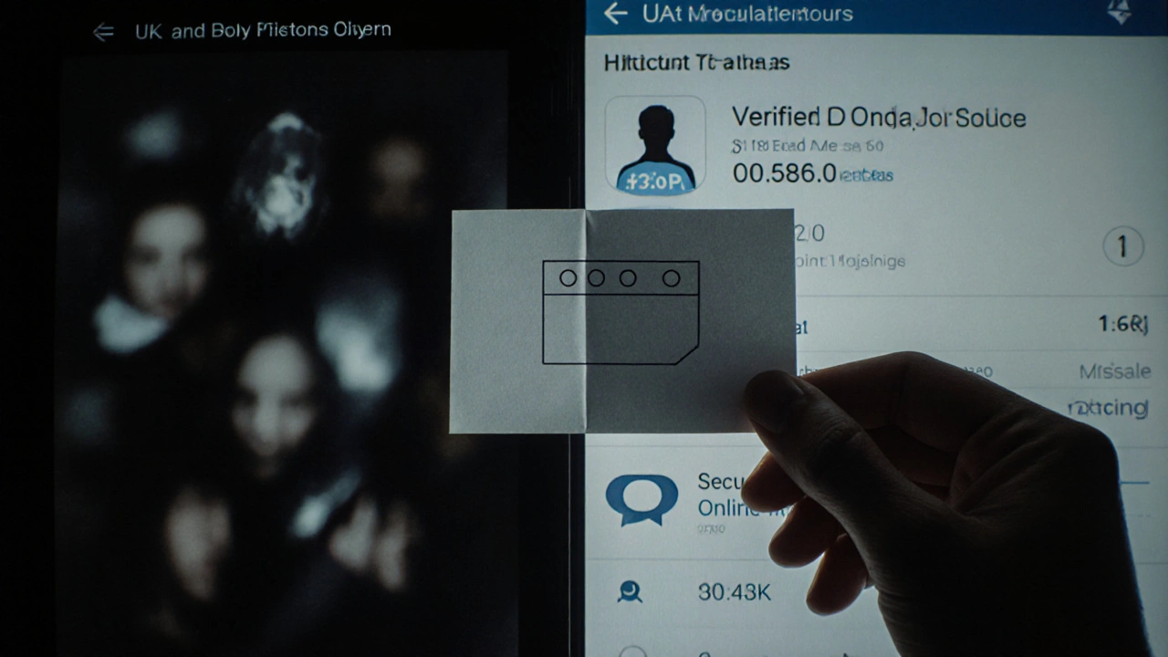 Split-screen comparison: chaotic dating app vs. calm escort directory with verified profile and secure messaging icon.