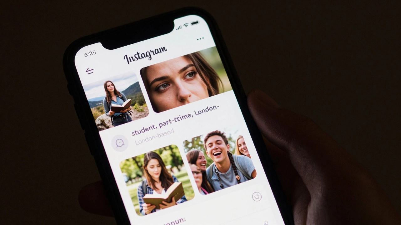 A smartphone screen showing an authentic social media profile with personal photos.