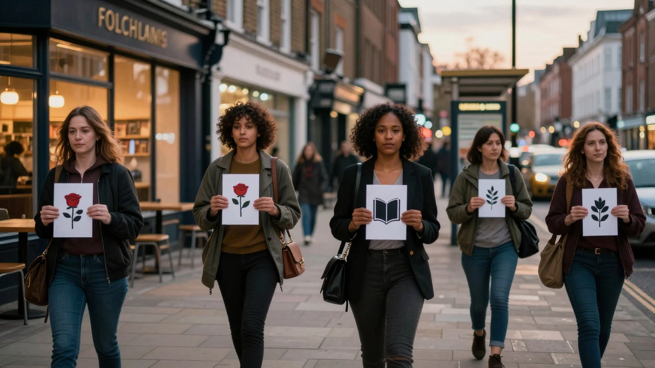 Women in outer London boroughs going about their daily lives with quiet dignity.