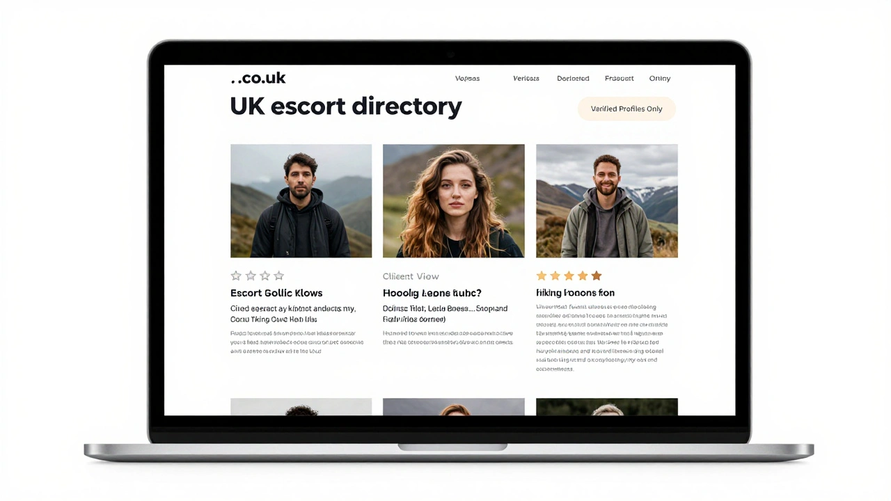 A clean, professional UK escort directory website with real photos and verified client reviews.