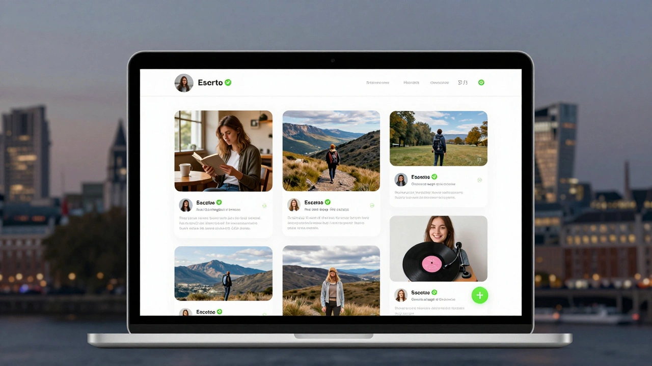 Digital directory showing authentic escort profiles with real photos and verified badges.