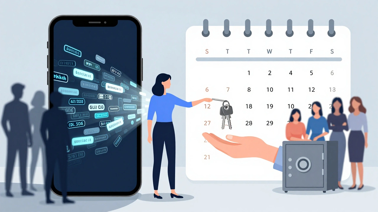 Split image showing chaotic solo work vs. organized agency support for an escort.
