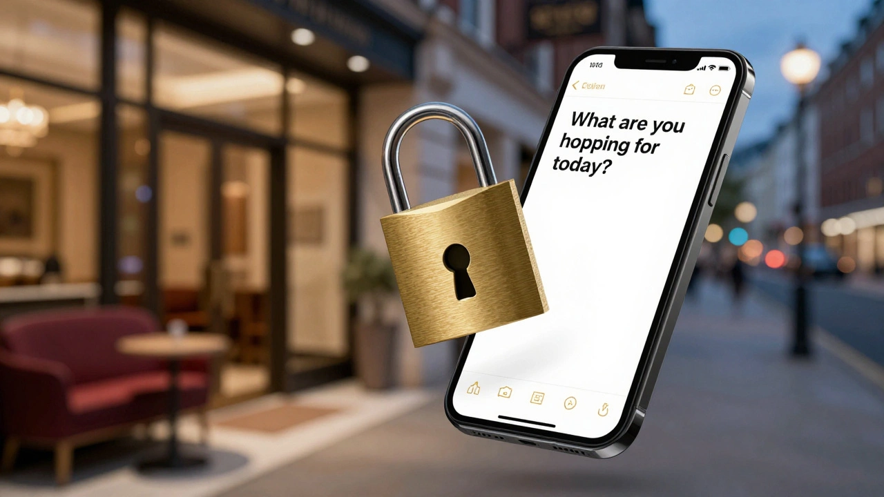 An encrypted messaging app on a phone, symbolizing safe, private communication for escort bookings.